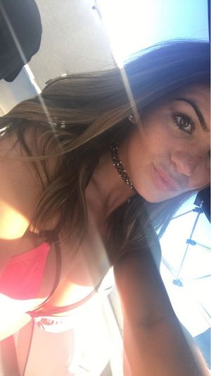 Carlie jo pink bikini