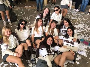 group of teen students