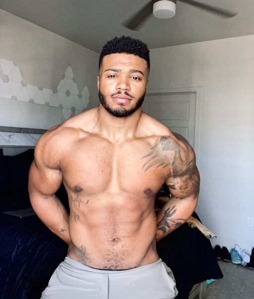 Handsome fit guy chilling