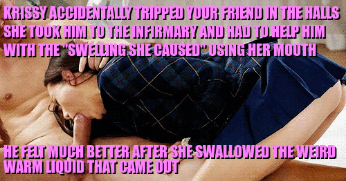 He stopped by her place later complaining that it started hurting and swelling again so she had to use her mouth multiple times that week