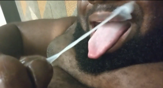 Black guy swallow big load