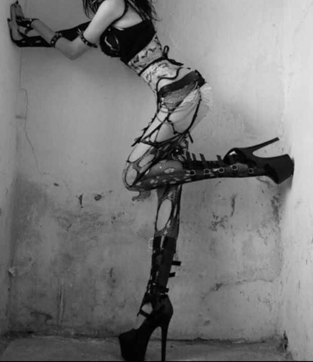 She’s a hybrid, a little heroine chic, goth and street meat. Which makes her in my opinion... DAMN FUCKEN HOT!!