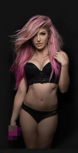 Alexa Bliss in her bra and panties