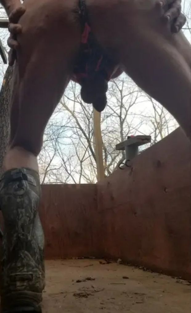 Ass pussy in deer stand