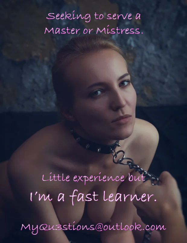 Gender identity of an interested Dom isn't important. What's important is that there are rules and I can serve.