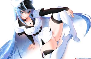 Esdeath spreading her legs