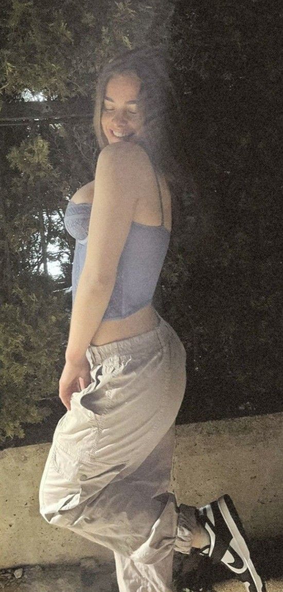 Brunette bustier big boobs