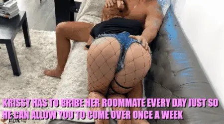 Your roommate explained that he's not comfortable having guests over if he's "backed up", Krissy didn't understand but did her best to help