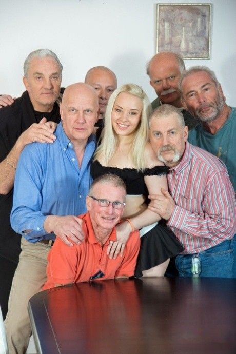 It's okay, they're all her uncles, and she's the lead singer in their group, "Beauty and the Seniors"