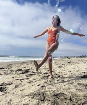 Teen slut Amanda Rucker being a lil cocktease out by the beach