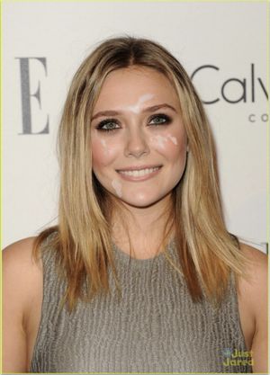 Elizabeth Olsen Gorgeous Cum Facial