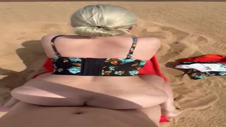 Sexy blonde with amazing ass