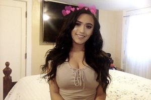 Sexy lil big titty slut Anahi eagerly awaits to get dicked down in a massive BBC gangbang