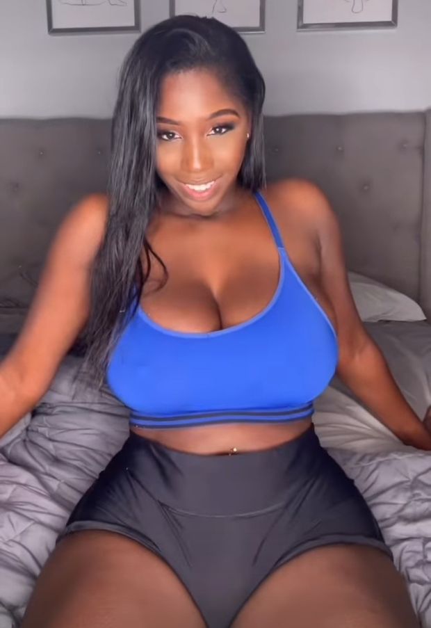 Ellie Mae blue sports bra