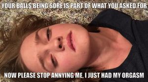 She's just giving what you asked for