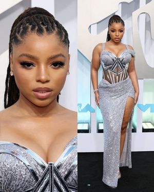 Chloe Bailey in a dress at the VMAs