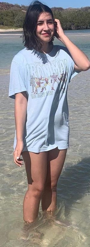 Priscila Martinez at the beach being a lil cocktease