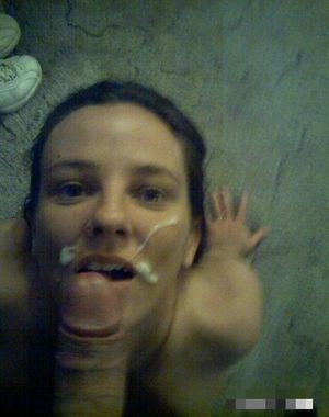 Amateur brunette with a facial