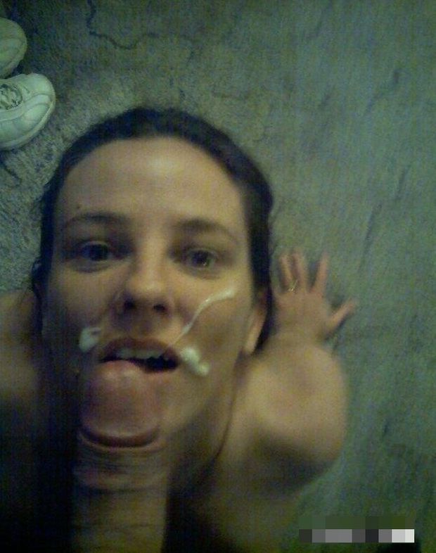 Amateur brunette with a facial