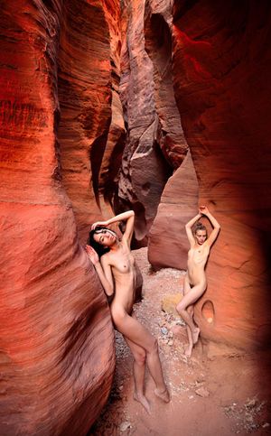 Nudes in Wirepass Canyon