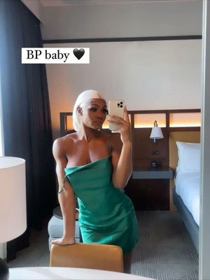 Jade Cargill posing in her nightgown