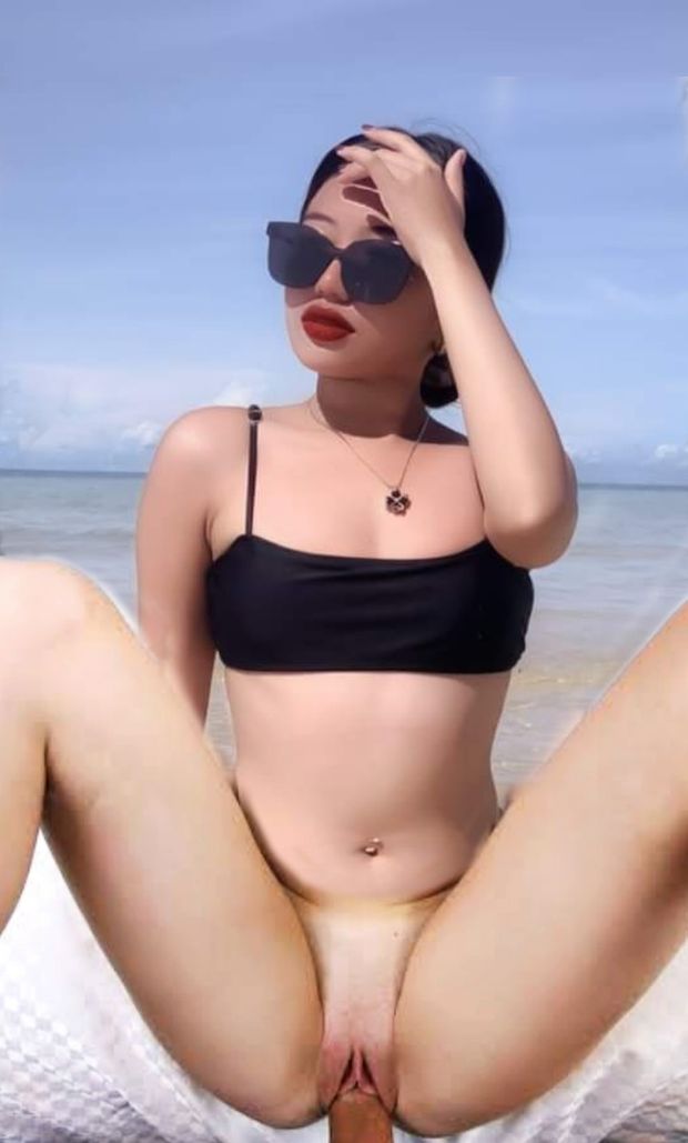 Pia on beach