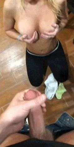 Big Perfect Tits Surprised with Massive Cum Blast