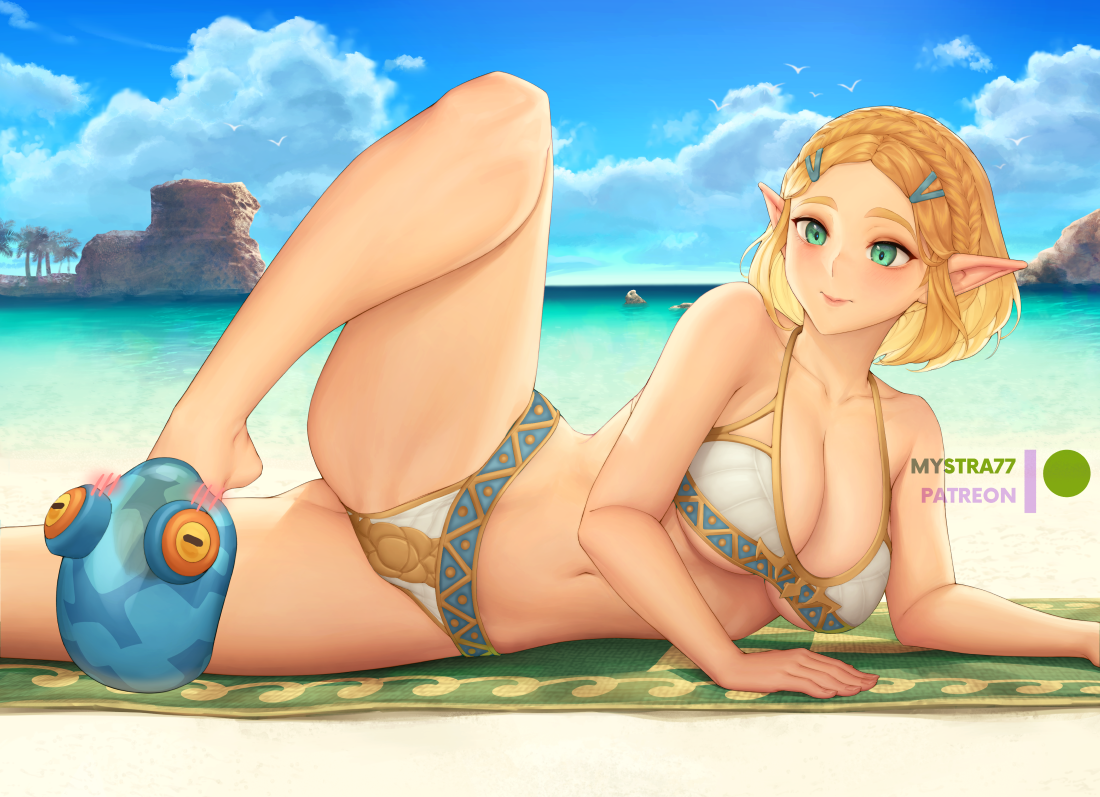 Slime fishing with Zelda by Mystra77