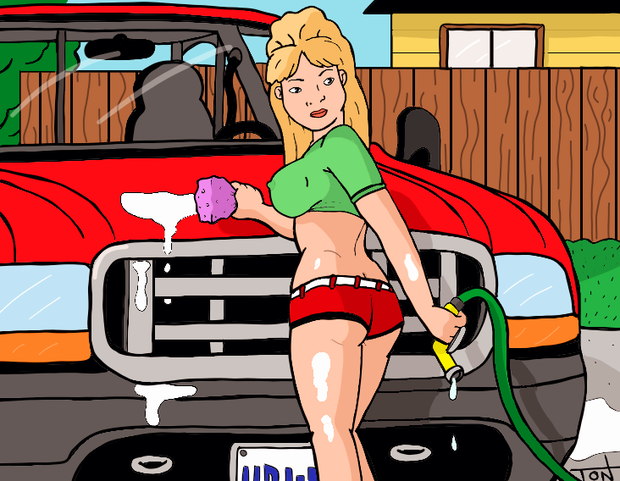 Luanne washing uncle hanks truck