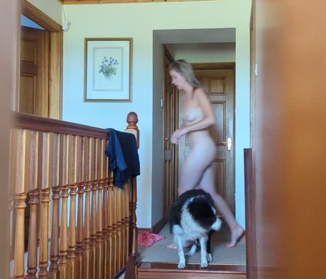 Always be careful where you walk...when you are naked