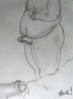 This is a rendition of a fat 20 Y.O guy I used to suck off regularly Thick hot cum Mmmm!
