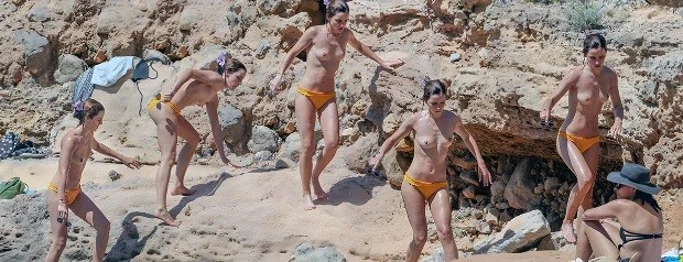 emma watson on the beach