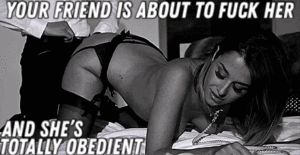 My girlfriend acts like a cum slave for any man, it’s not just for me.