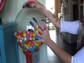 Long nails & gumballs.