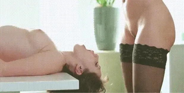 Riding her tongue