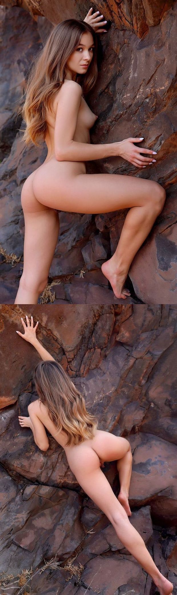 nude rock climbing