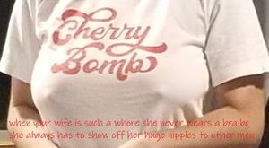 its the closest she can get to walking around topless for men