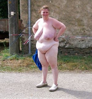 Sexy BBW standing outside