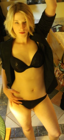 Me with short blonde hair