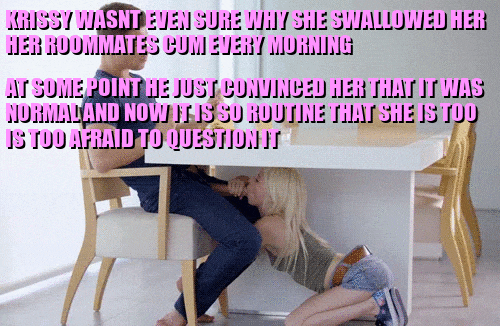 When she finally asked him about it he got upset and said it was all her fault, so she had to fuck him as an apology
