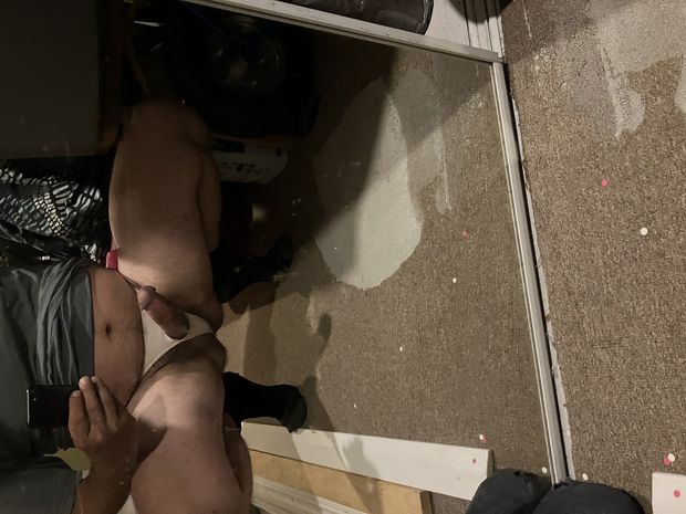Feeling nice in some panties made for my cock to stick out