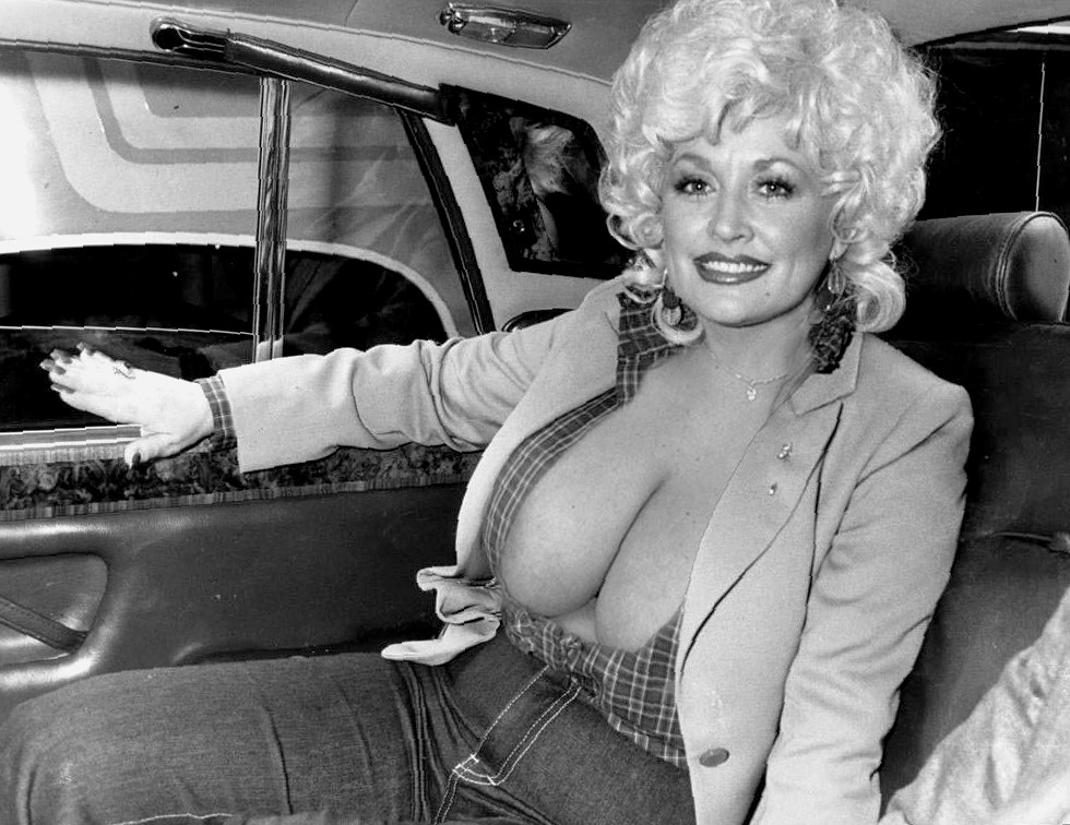 Miss Parton big titties make a huge cleavage