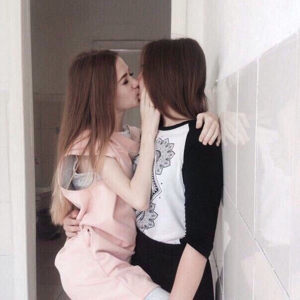 Sexy students kissing