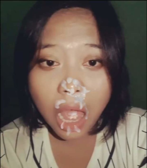 Asian slut gets facial