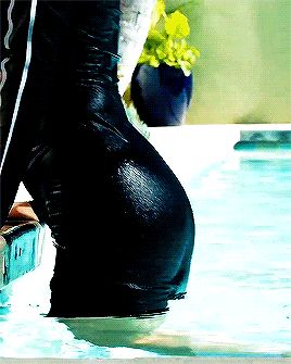 Selena in pool