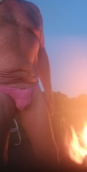 Camp in a thong
