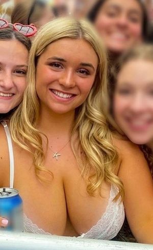 Kate big boobs white lace cleavage