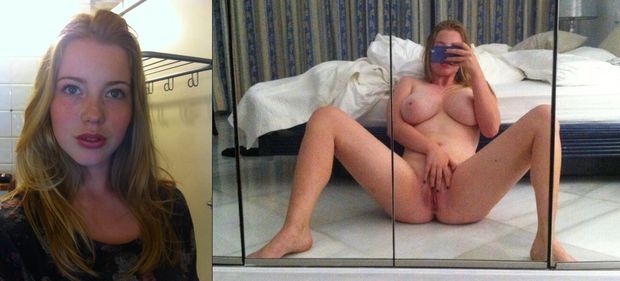 Mirrored Closet Door Selfie