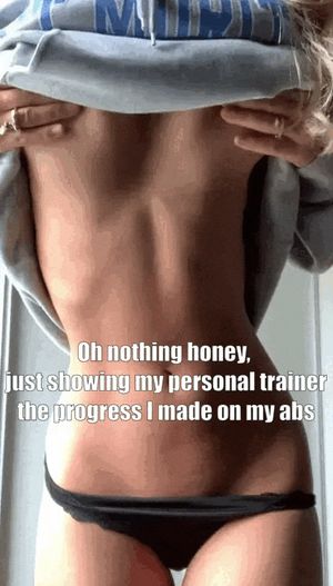 Even though my girlfriend went to the gym everyday she often didn't bring a gym outfit