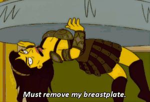 Lucy Lawless in “The Simpsons”